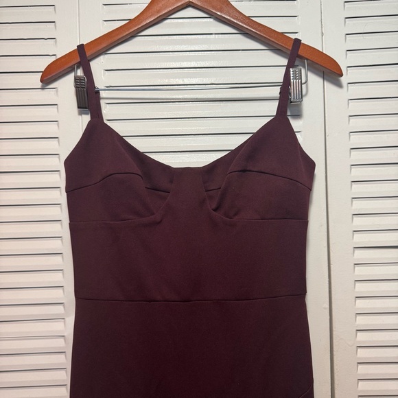 Katie May Maroon Burgundy Zip Up Sleeveless Evening Cocktail Maxi Dress Size M - Picture 2 of 6